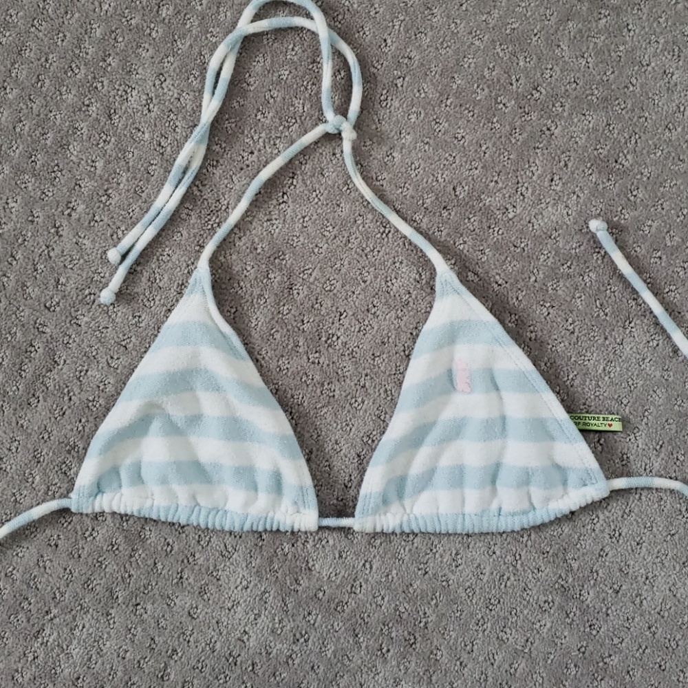 5 for 40-Juicy Couture terry cloth bikini top blue